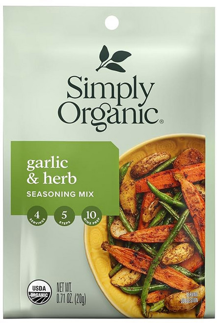 심플리 버섯 소스 믹스 0 85 패킷 클래식 크리미 채식 그레이비 만들기 코셔, 4 Garlic Herb Vegetable S