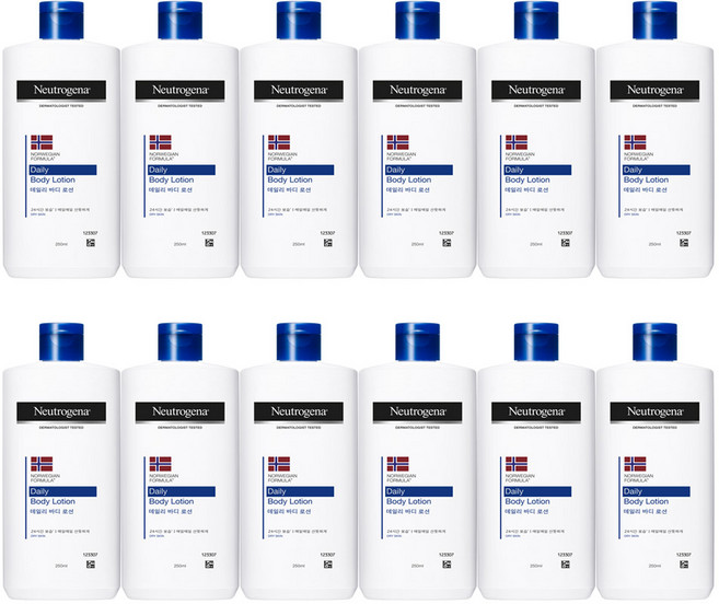 뉴트로지나 데일리 바디로션, 250ml, 12개