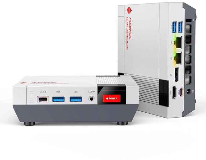 ACEMAGIC 레트로 X5 미니 게이밍 PC AMD 라이젠 AI HX 370 32GB DDR5 1TB NVMe SSD 컴퓨터 라데온 890M GPU NPU PCIe4 USB4