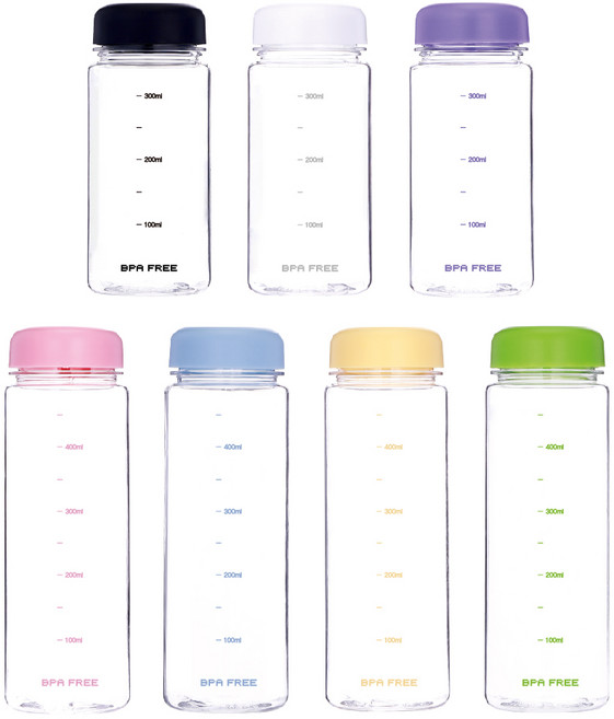 눈금 마이보틀 트라이탄 물병 미니 물통, 500ml, 블루 (500ml)