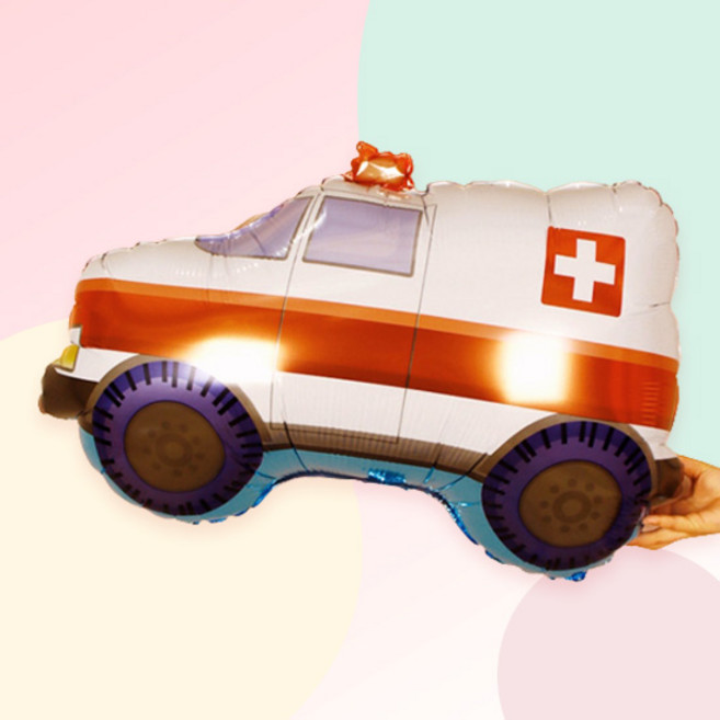 [파티지] 자동차풍선 생일 가랜드 모음, C_B_풍선_대형_구급차