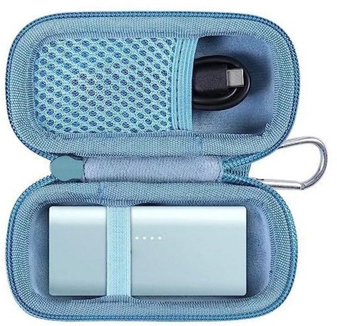 co2CREA 하드 케이스 Anker 621 Nano 파워뱅크 5000mAh 12W 휴대용 충전기 호환 파란색, Blue, 1개