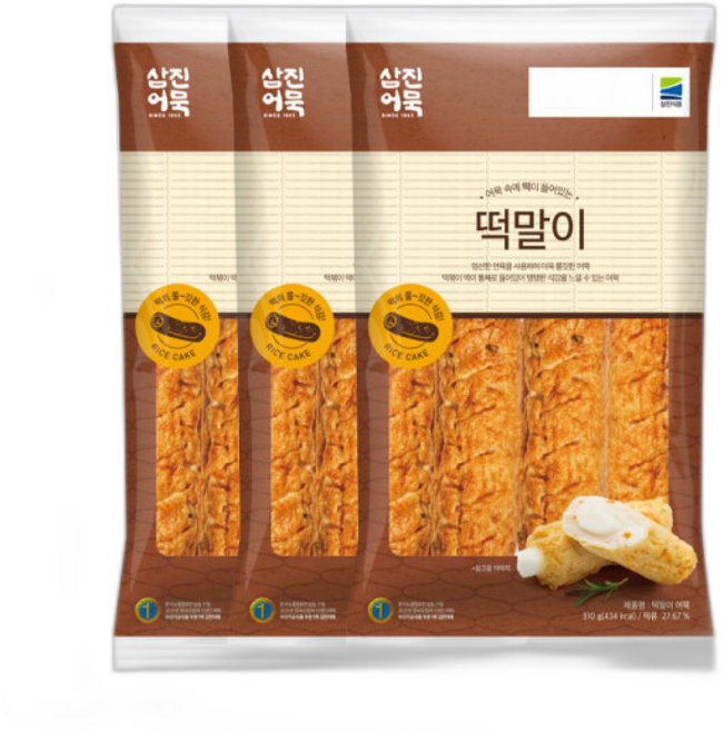 (롯데백화점)(삼진어묵) 떡말이 (), 310g, 6개