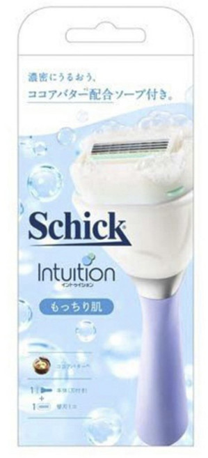 Schick 舒適牌 Intuition 滋潤護膚刮鬍刀 可可脂 + 替換刀片, 1個