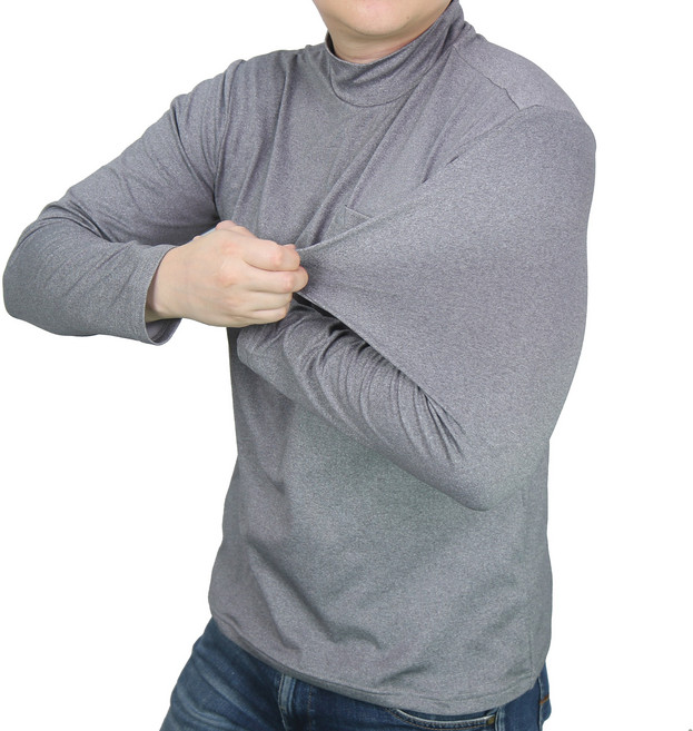 마운티스트 약기모 스판 하프 터틀넥 티셔츠 (남) 봄가을초겨울 따뜻한 부드러운 내복 이너 반폴라