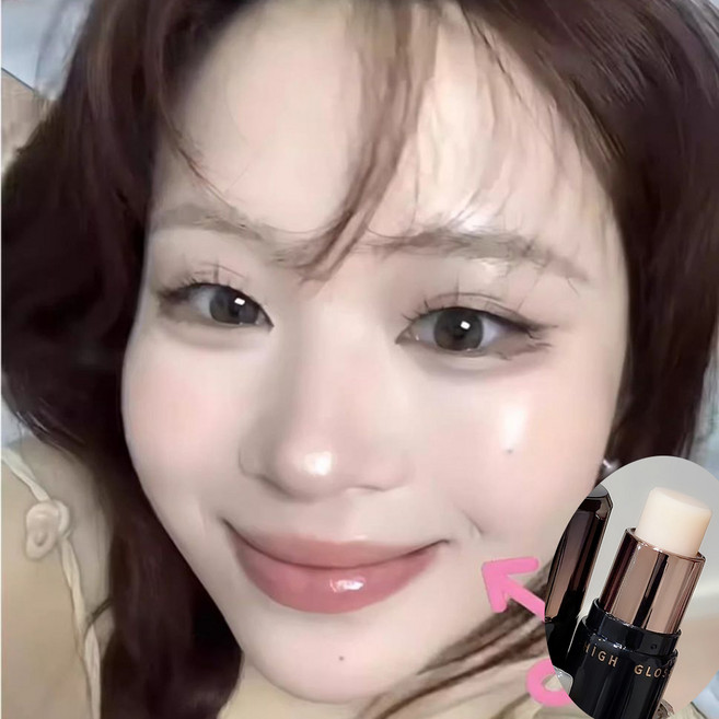 하이라이터 스틱 글로우 스틱 하이드레이팅 스틱 바디 얼굴 코 하이라이트 물광 블러셔 스틱 내추럴 브라이트닝 젤리 하이라이트 물광 스틱, 1개, 101#