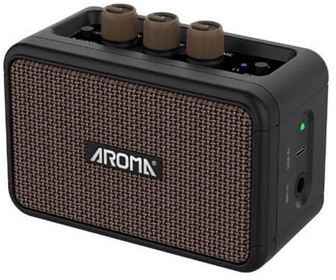 AROMA 5W便攜充電式數位吉他音箱 AG-04 黑色款 / 公司貨保固 輕巧便攜 隨時享受音樂, 1個