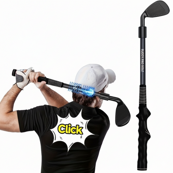 버디프로 7번 숏아이언 골프 스윙연습기, 1개, 블랙