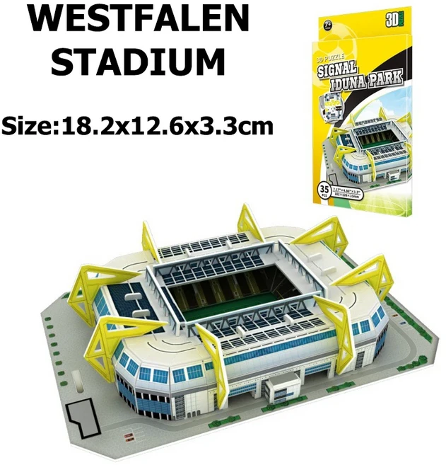 쿠쿠스토어 미니어처 축구장 3D DIY 퍼즐 세계적으로 유명한 경기장 모델 게임 주변 완구 팬 생일 장난감, 12 2011s