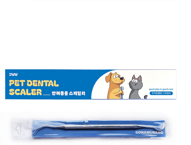 고냥냥 강아지 셀프 스케일링 치석제거기 (포인트 전문가형), 실버, 1개