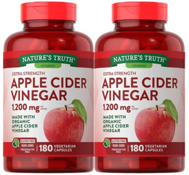2개세트 네이처스트루 애플 사이다 비니거 사과초모식초 1200mg 180정 Nature's Truth Apple Cider Vinegar, 2개 - 쿠팡