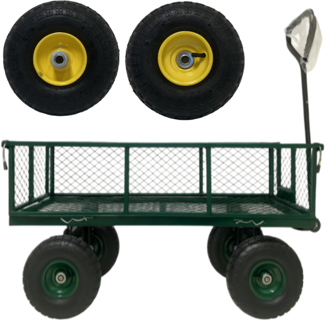 손수레 접이식 철제 우레탄바퀴 대형 (96cm) 농사용 리어카 구루마 나이테, 1개