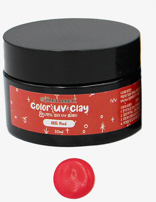 [마니랜드] 컬러 UV 클레이 30ml (8color), 1개, 레드
