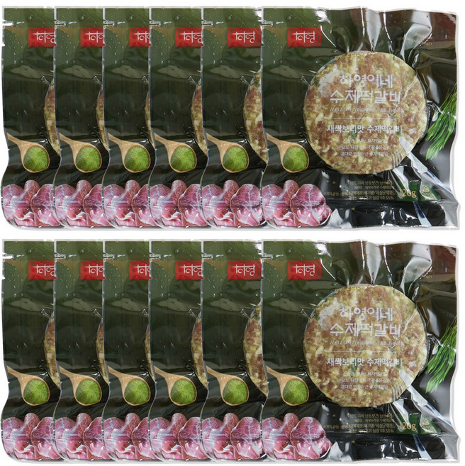육즙 가득한 하영이네 수제 떡갈비 새싹보리맛, 12개, 120g