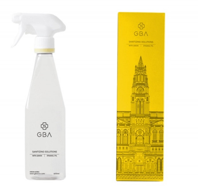 주방전용 GBA세솔(레몬 무첨가) 지비에이 소독제 600ML 스프레이, 레몬(600ml), 1개