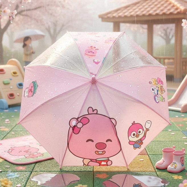 루피 어린이 안전 우산 투명창 시야확보 핑크 아동 장우산 입학 선물
