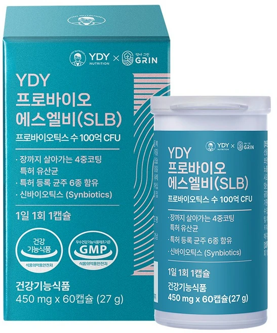 YDY 프로바이오 에스엘비(SLB), 2박스, 60정 - 쿠팡