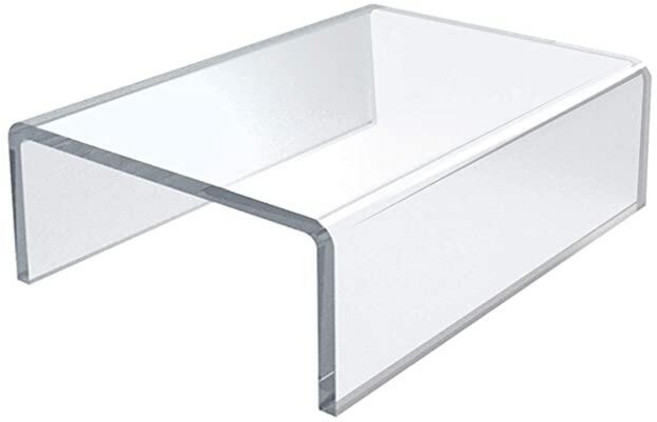 AZAR 디스플레이 515328 2.5" 사각 아크릴 라이저 투명(4팩), 5.5" W x 4