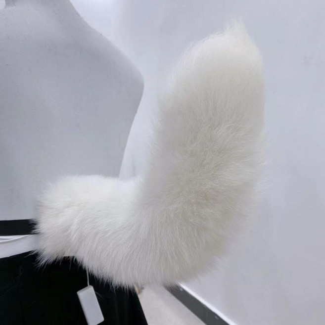움직이는 여우꼬리 코스프레 전기 인형용 액세서리, 1개, 매력적인 백여우