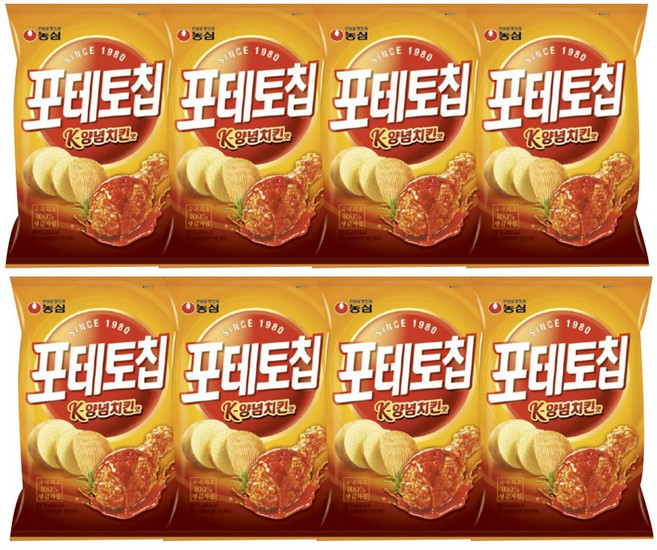 포테토칩 K 양념치킨맛, 8개, 86g
