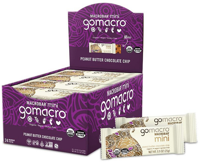 고마크로 매크로바 미니 스낵바 오트밀 초콜릿 칩 0.90단위온스 바 24개, 1, 25g