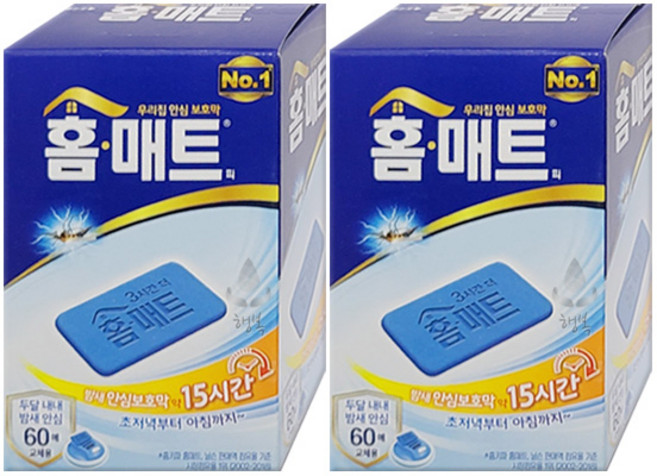 홈매트 교체용 리필 살충제 60p, 60g, 4개