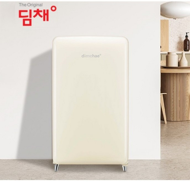 [고급형] 위니아 딤채 100L 소형 1도어 스탠드형 쁘띠 김치냉장고 투명용기 4개, WDS10KTACCF, 칵테일크림