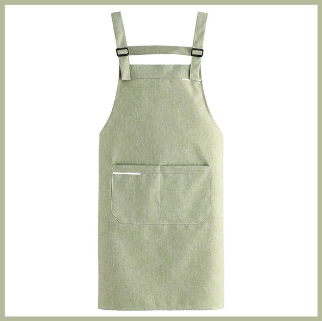 아라리오 모던 방수 H형 길이 조절 앞치마, 1개, 소프트 그린