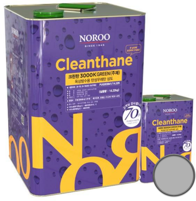 노루 크린탄3000k 옥상방수 상도 대용량 16kg 주제 경화제포함, 16kg회색-경화제포함, 1개