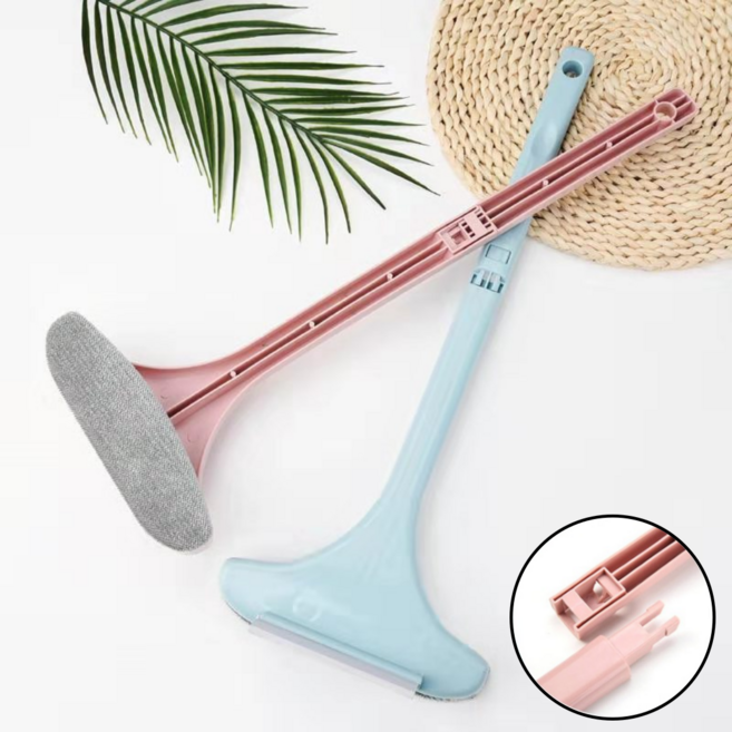 앤유어 방충망 유리창 청소 브러쉬, 베이비 핑크, 1개