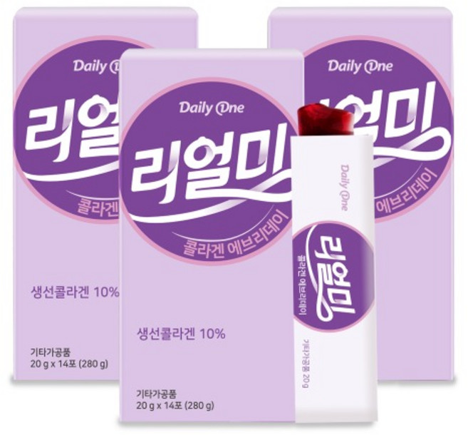데일리원 리얼미 콜라겐 에브리데이, 20g, 3개