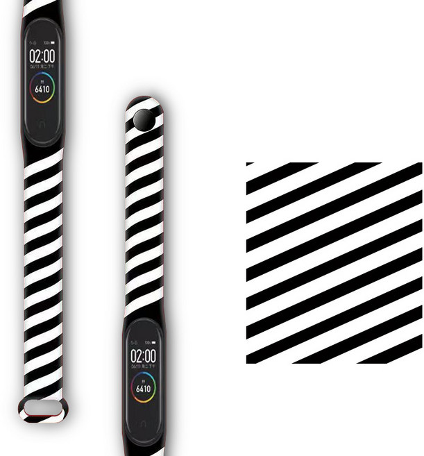 포유 실리콘 아이스크림 샤오미 미밴드 7 5 6 호환 스트랩 시계줄 루프 밴드 줄, 아이스크림 샤오미밴드 7(공용), 화이트블랙