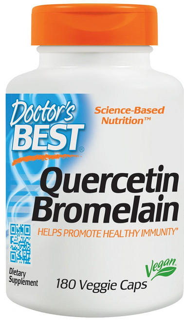 Doctor's BEST 槲皮素鳳梨酵素素食膠囊, 180顆, 1罐