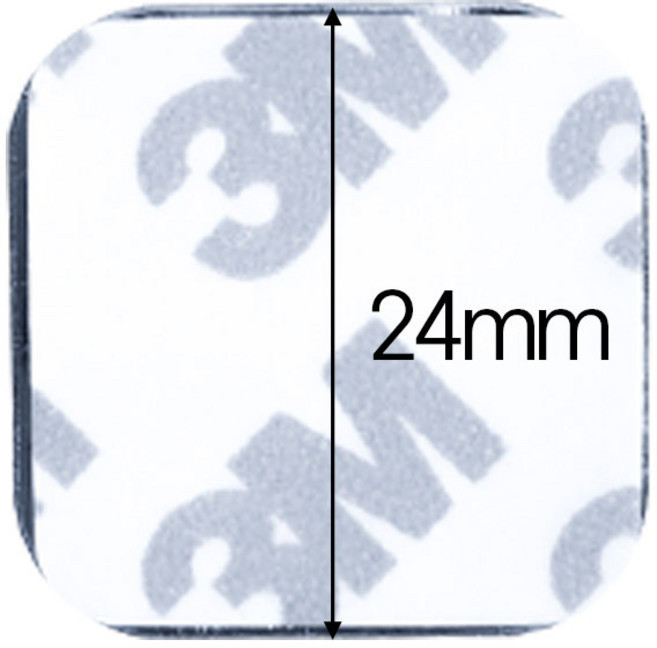 붙이는자석 자석철판 자석판 얇은철판자석 미니 조각, 스텐철판 사각 24mm