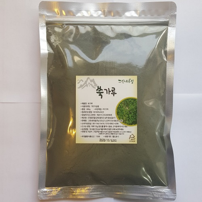 (그린내추럴) 국내산 쑥가루(약쑥가루 애엽가루) 300g, 1개