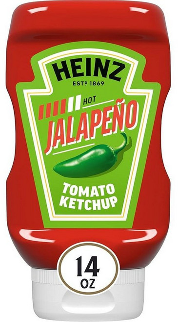Heinz 토마토 케첩 피클 시즈닝 382.7g(13.5온스) 병, 14 Ounce (Pack of 1), Jalapeno Tomato Ketchup, 1개