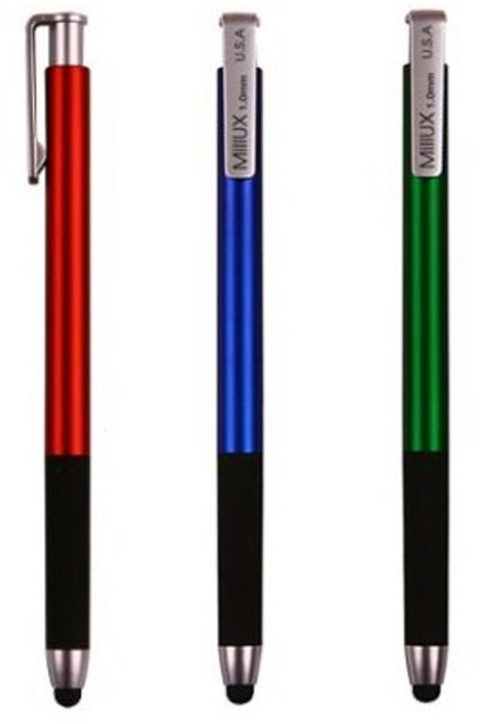 밀룩스 터치펜 깔끔하고 심플한 기능성 볼펜, 6개, 빨강