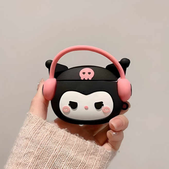 산리오 헤드셋 에어팟 케이스(모든기종 가능), 쿠로미, 에어팟4세대, 1개