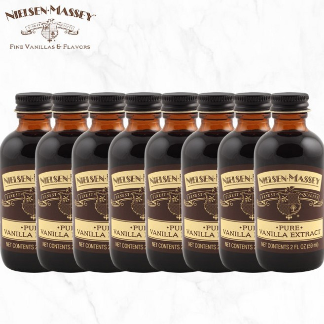 닐슨메시 바닐라 익스트랙2oz(59ml)8병 패키지 프로모션 향신료.착향료.바닐라향 익스트랙 페이스트 홈베이킹 아이스크림, 59ml, 8개
