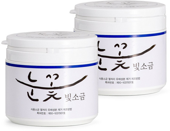 눈꽃빛 미네랄 용융소금 1000도 천일염 소금물 알칼리 소금, 500g, 2개