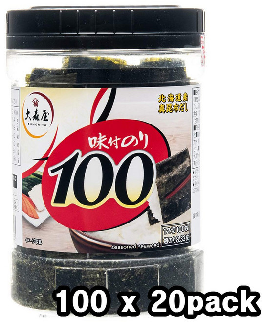 오모리야 일본김 맛김 시즈닝 김 100장 20팩