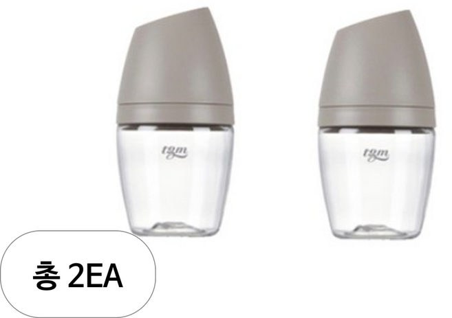 티지엠 트라이탄 젖병 160ml 2p, 웜그레이, 2개
