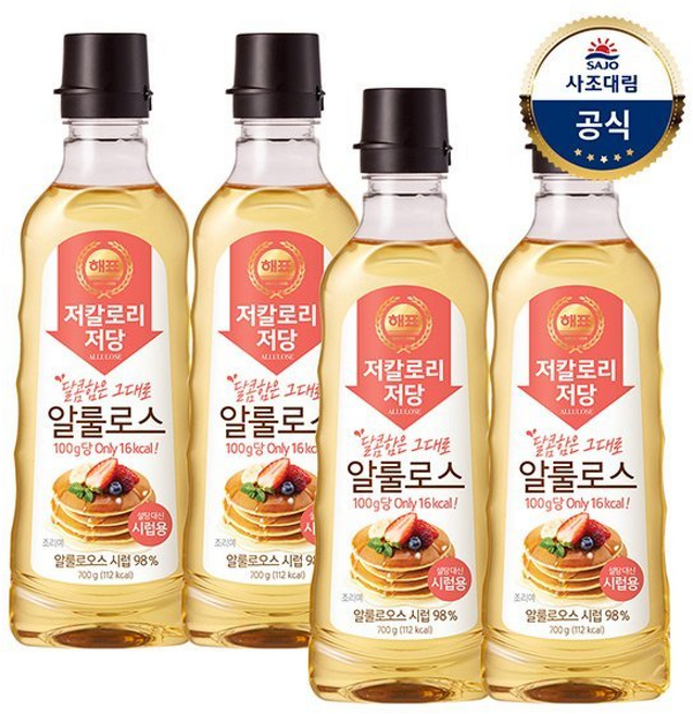 사조대림 해표 알룰로스 시럽용, 4개, 700g