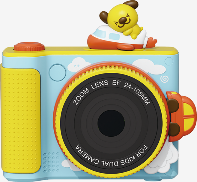 플리노 키즈 카메라 줌 ZOOM 어린이 디지털 토이 카메라, 1개, 블루