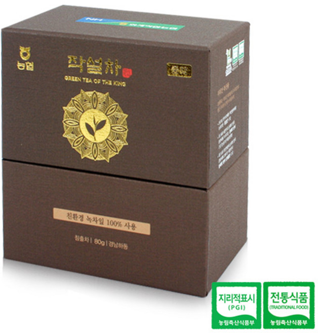 화개악양농협 하동녹차 왕의녹차 작설차 중작 (쇼핑백 동봉), 40g, 1개, 2개입