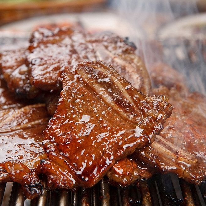 블랙앵거스 양념갈비 GF등급 호주산 LA갈비 3kg 선물세트, 500g, 1