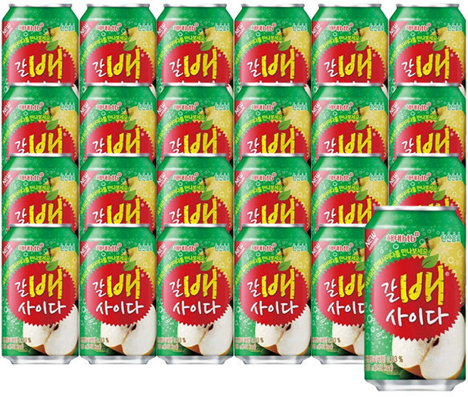 갈아만든 배사이다, 1개, 355ml