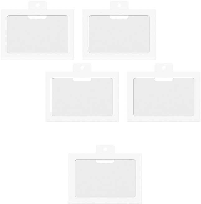 세우세 고급 종이액자 벽걸이형 가로형, 5개, 화이트