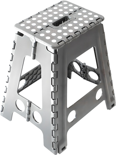 가쯔 다용도 콤팩트 스툴 접이식 의자 XL, 그레이, 1개