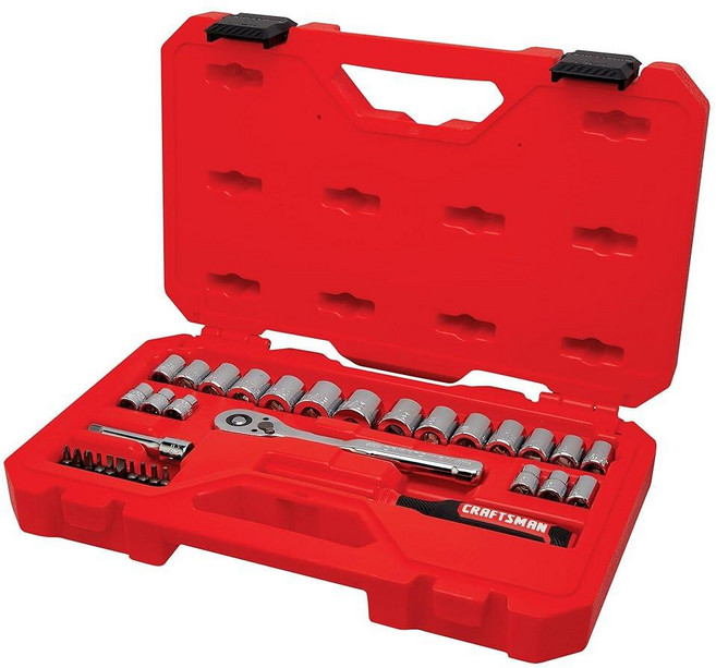 CRAFTSMAN Mechanics Tool 세트 33피스 1cm(3/8인치) 드라이브 SAE/Metric (CMMT12113), 33피스 세트